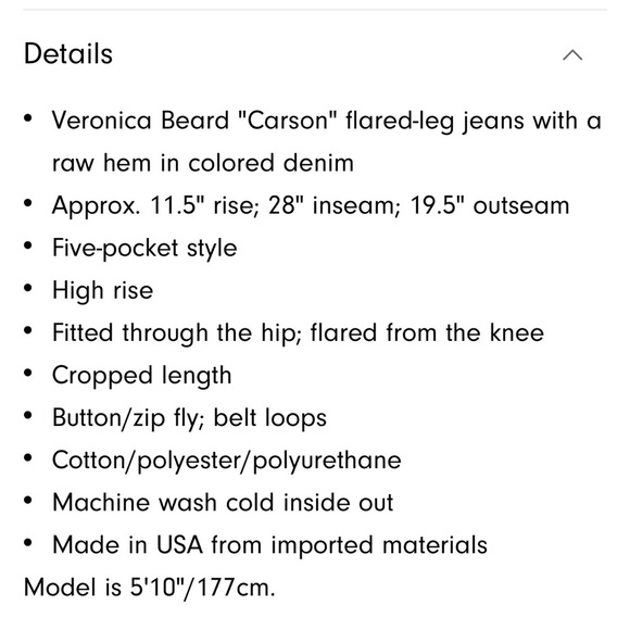 Veronica Beard Carson Flared Raw Hem Ankle Jeans in Green Size 25 - Picture 14 of 14